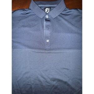 FootJoy Men's Blue Golf Shirt Size M Short Sleeve High Performance Stretchy Polo